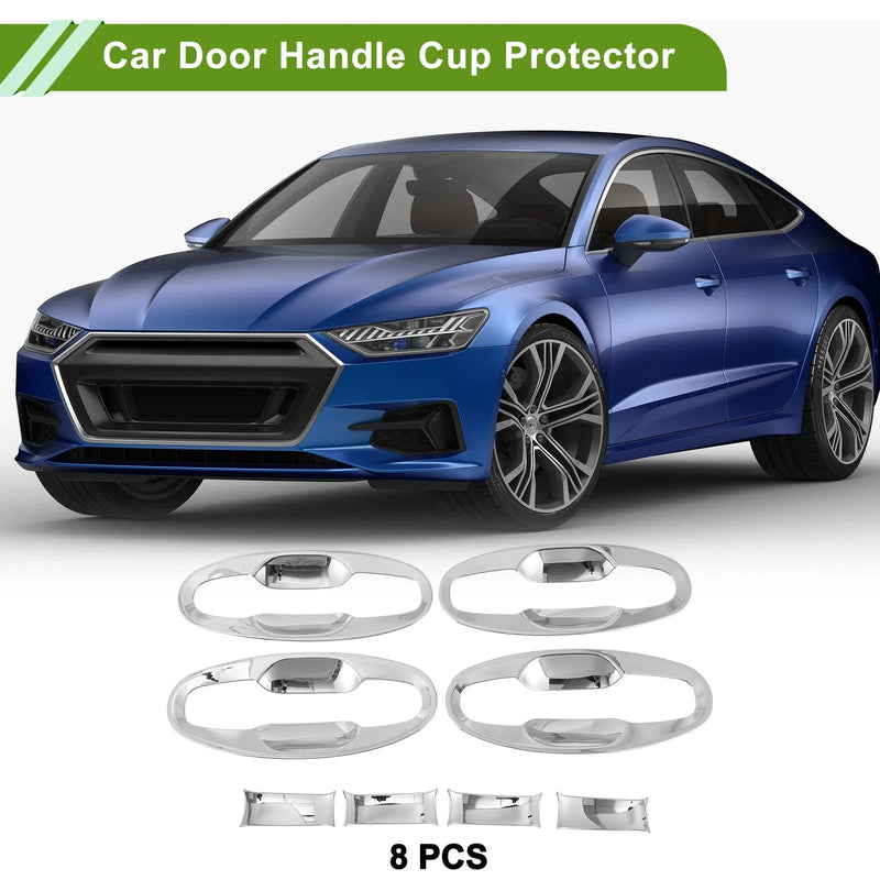 Subaru XV 8 x Chrome Silver Door Handle Cup Protectors (2018)