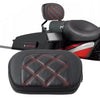 Harley Street Glide Rear Passenger Sissy Bar Black Backrest Pad (2014-2023)