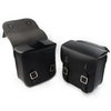 Harley Sportster XL883 / 1200 Black Motorcycle Leather Side Saddle Bags