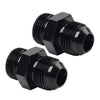 Black Aluminum AN10 Flare to 8AN ORB Male Fitting Adapter w/ O-Rings
