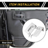 Jeep Wrangler JL JLU (2018-2024) Silver Rear Door Latch Lock Cover Trim