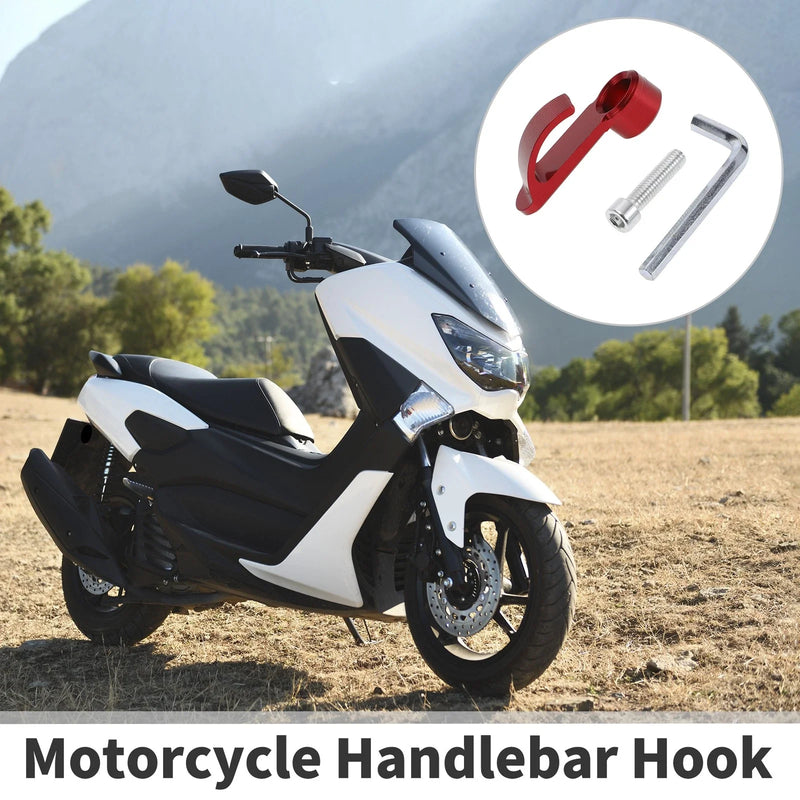 Set Universal Motorcycle Handlebar Hook Load-Bearing Capacity Red
