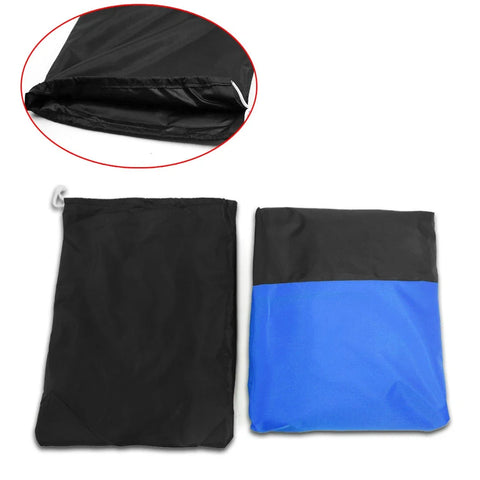 Honda Suzuki Kawasaki L Black+Blue Outdoor Motorcycle Cover