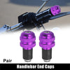 Make Model Pair 7/8" 22mm Purple Handlebar End Grips Bar Ends Plugs Cap End