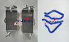 Kawasaki KX125 KX250 Aluminum Radiator & Hose (1990-1993)