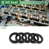 Make Model Oil Seal Rotary Shaft Seal 22x30x4.5mm NBR Black 5 Pcs