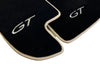 Bentley Continental GT 2012-2017 Black Carpets Beige Trim Floor Mats