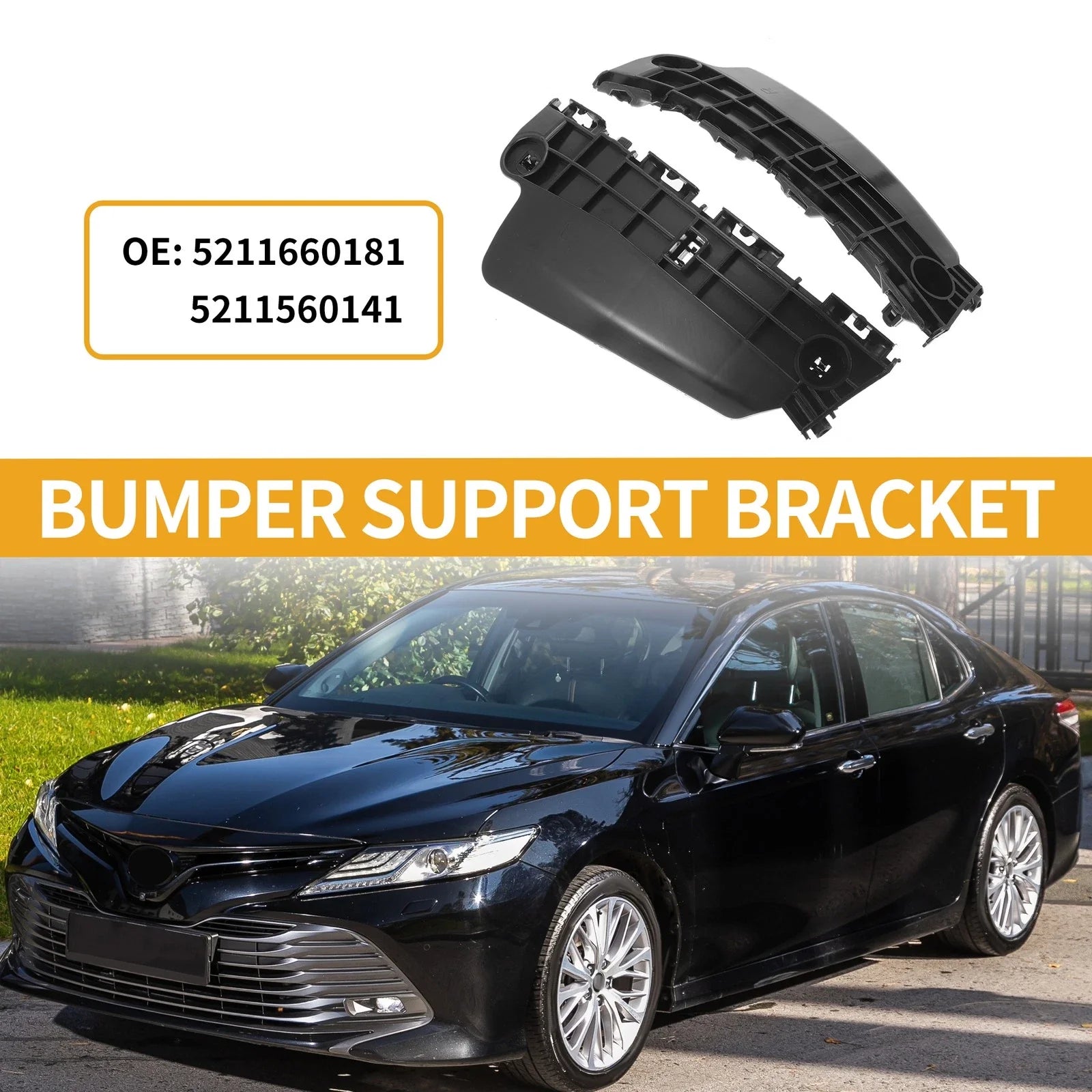 Front Bumper Support Bracket for Toyota Land Cruiser (2008-2015) - 1 Pair