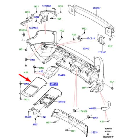 Land Rover Range Rover Evoque Rear Bumper Exhaust Pipe (2010-2018)