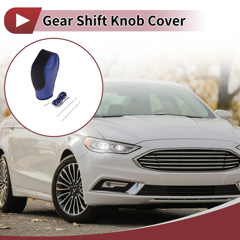 Ford Fusion Blue Black Gear Shift Knob Cover (2013-2016)
