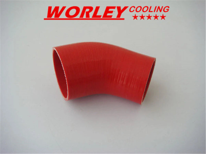 2 x NJ-Silicone 45�� Reducer Elbow Joiner Turbo Hose 2.5"-3"