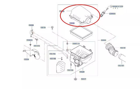 Nissan Navara NP300 D23 Air Filter Housing Top Cover (2014-2024)