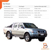 Nissan Navara UTE D22 Chrome Side Door Mirror Pair (1997-2005)
