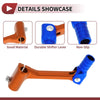 Bosuer Cheetah Orange / Blue Head Folding Motorcycle Gear Shifter Lever