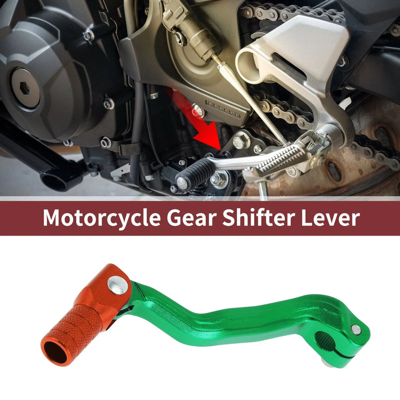 Bosuer M4 Green Orange Folding Motorcycle Gear Shifter Lever