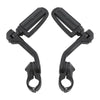 Motorcycle Matte Black 1 1/4 in Highway Bar Footpegs Long Angled Mount Kit