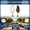 Motorcycle Black Orange Plastic M8/M10 / Rear View Mirrors /