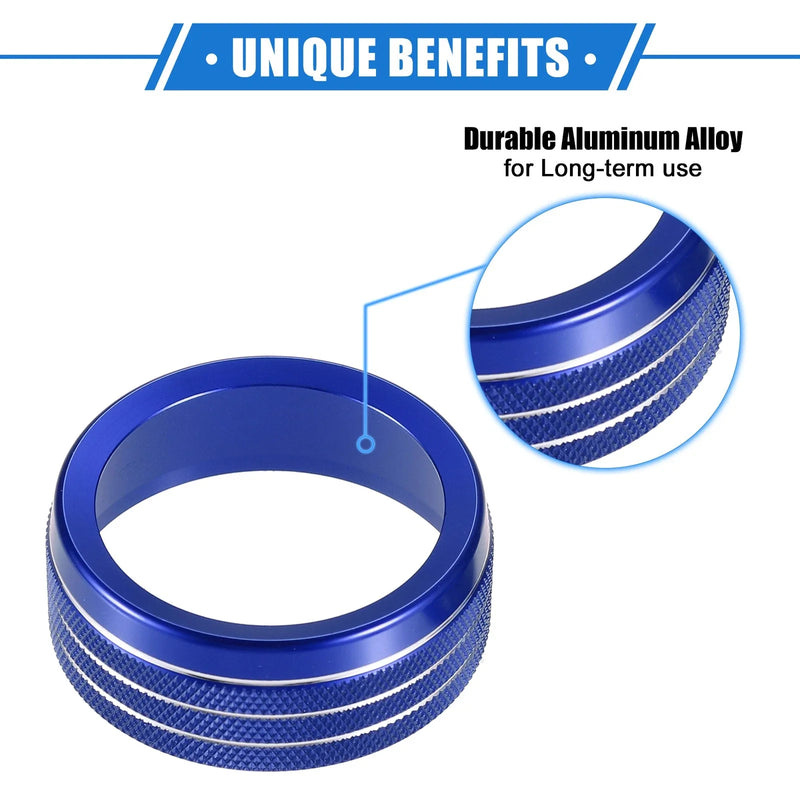 Dodge Dart (2012-2018) Blue 3 Pcs Tune Switch Knob Ring Cover