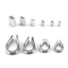 195Pcs M2/3/4/5 Thimble & 6-Size Aluminum Crimping Loop Sleeves