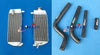 YAMAHA YZ 125 L+R Aluminum Radiator + BLACK Hose (2002-2004)