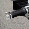 Motorcycle Pair 18mm Handlebar End Plug Bar Ends Aluminum Alloy Silver Tone