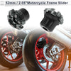 2 x 14mm Aluminum Alloy Motorcycle Slider Frame Titanium Tone Black