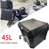 Black Motorcycles 45L Motorcycle Tour Tail Box Trunk Luggage Carrier Case