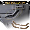 Jeep Wrangler Front Rear Door Handle Panel Bezel Cover Trims (2007-2018)