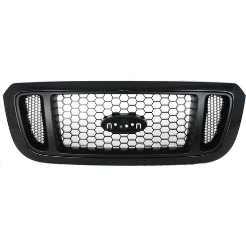 Grille For 2004-2005 Ford Ranger Textured Black Shell w/