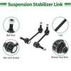 Dodge Durango 4pcs Front Suspension Kit Outer Tie Rod End Sway Bar Link