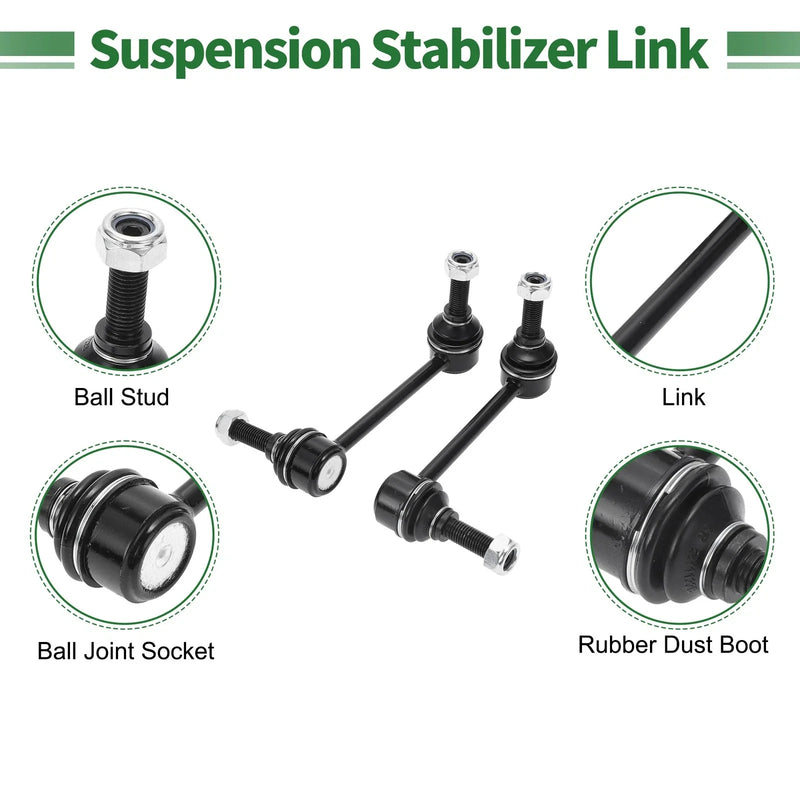 Dodge Durango 4pcs Front Suspension Kit Outer Tie Rod End Sway Bar Link