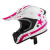 Kids ATV Off-Road Motocross (DOT) White Pink Youth Full Face Motorcycle Helmet