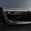 Tesla Model Y Carbon Fiber Front Fog Light Eyebrow Covers (2020-2022)