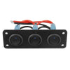 Car, Marine, RV, Truck 3 Gang Blue LED 12V Toggle Rocker Switch Panel