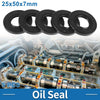 Vehicle Oil Seal Rotary Shaft Seal Nitrile Rubber 25x50x7mm Black 5 Pcs