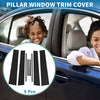 Toyota Yaris 8 Pcs Black Door Pillar Window Trim (2005-2014)