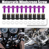 Motorcycle Fairing Bolts Purple 10 x M5 5mm Windscreen Screws