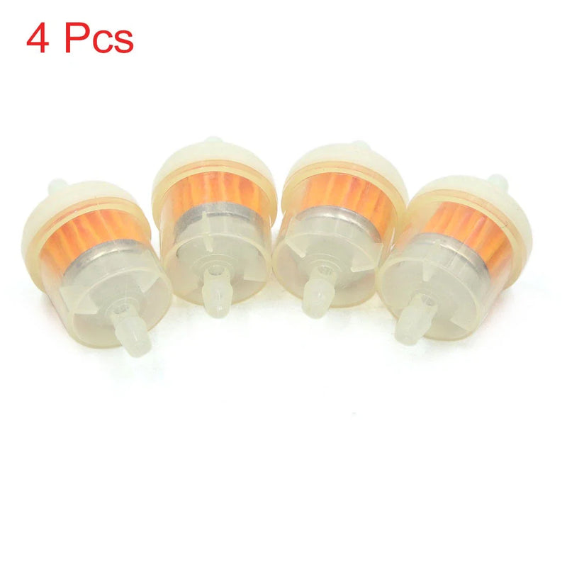Motorcycle 4 x 6mm Dia Hose Gasoline Inline Gas Oil Fuel Filter with Magnet