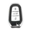Peugeot 308 Silver TPU Key Fob Shell Cover Case (2007-2014)