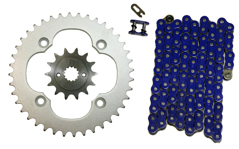 Suzuki Quadsport 400 Blue 520x96 O-Ring Chain & 14/40 Sprockets (2009–2014)