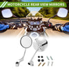 Rear View Mirror / M8/M10 / Motorcycle Round Chrome Aluminum