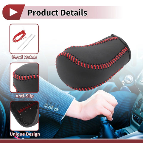 Mazda CX-5 (2013-2014) Black Red Car Gear Shift Knob Cover
