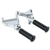 Harley Sportster 883 1200 XL883L Chrome Passenger Footpeg Mounts (2004-2013)