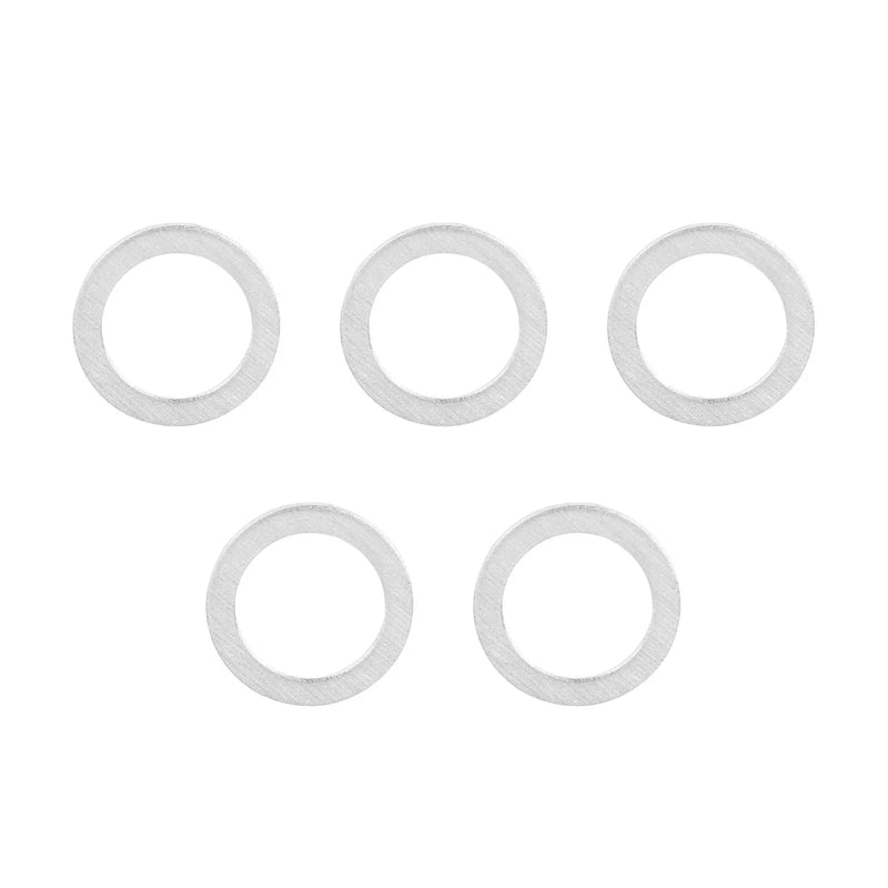 Mazda 5 x M14 Silver Tone Oil Drain Plug Gaskets (1990-2023)