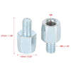 Motorcycle Bike 2 x 8mm RH to LH Rearview Mirrors Adapter Silver Tone