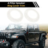 Jeep Wrangler JK (2007-2014) White A Pillar Speaker Ring Cover Trim