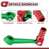Bosuer M5 Green Red Silver Tone Folding Motorcycle Gear Shifter Lever