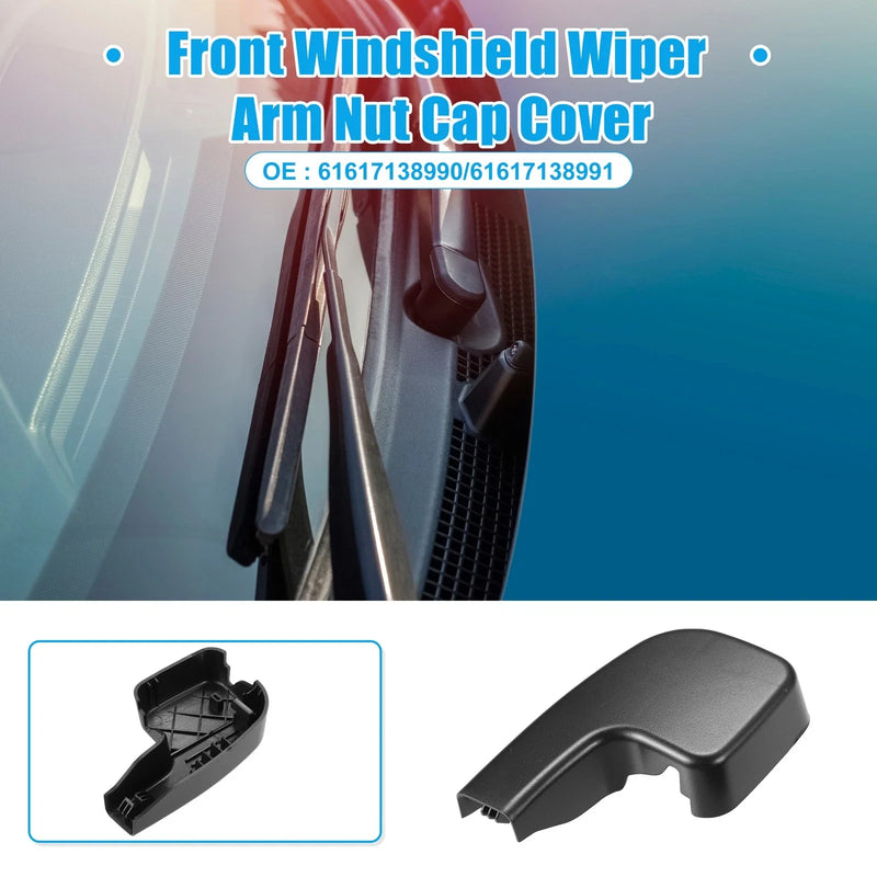 BMW 335i Front Windshield Wiper Arm Nut Cover Caps (2007-2009)
