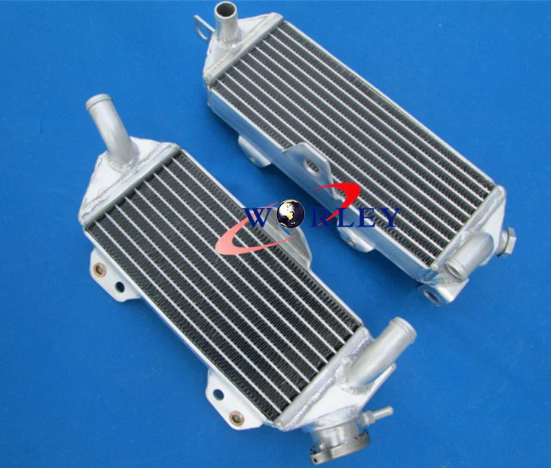 Kawasaki KX250 Aluminum Radiator & Red Silicone Hose (1988-1989)