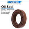 Oil Seal 19x32x7mm Rotary Shaft Seal FKM Brown 2 x